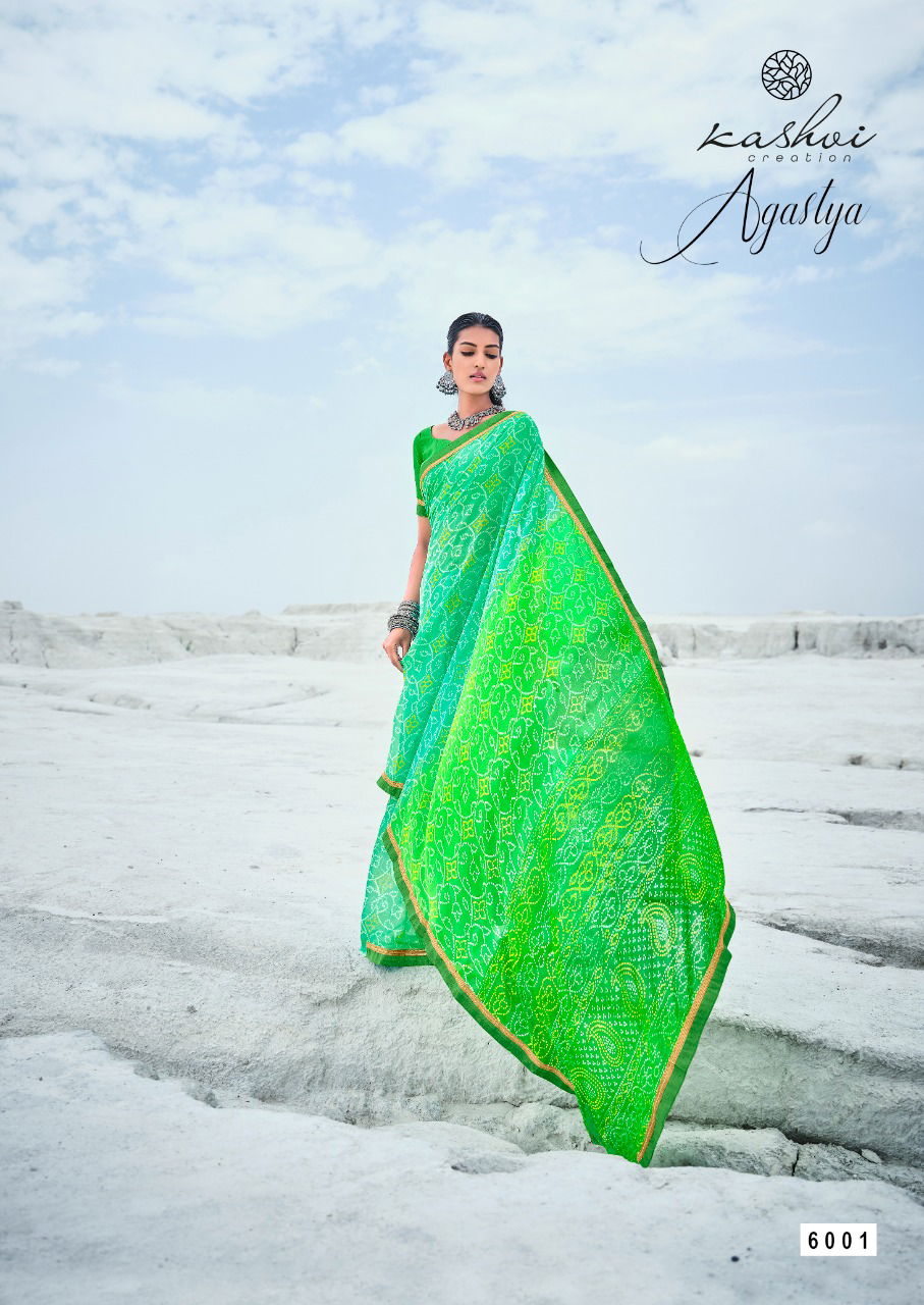  Kashvi Agastya Silk Latest Designer Casual Wear Georgette With Fancy Less Printed Saree Collection